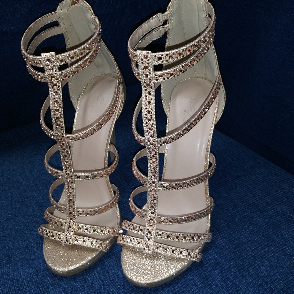 CHARLOTTE RUSSE  Rose gold strappy sandal Size 7